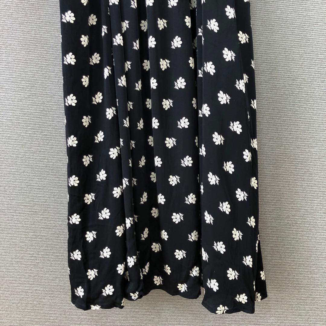 ne Quittez pas フラワープリント パネルドレス M ブラック