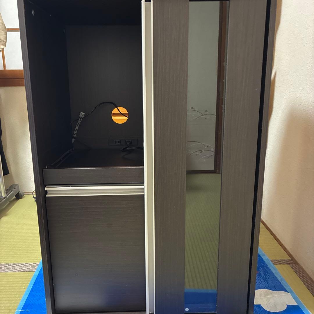 ダークブラウン レンジボード スライド扉付き