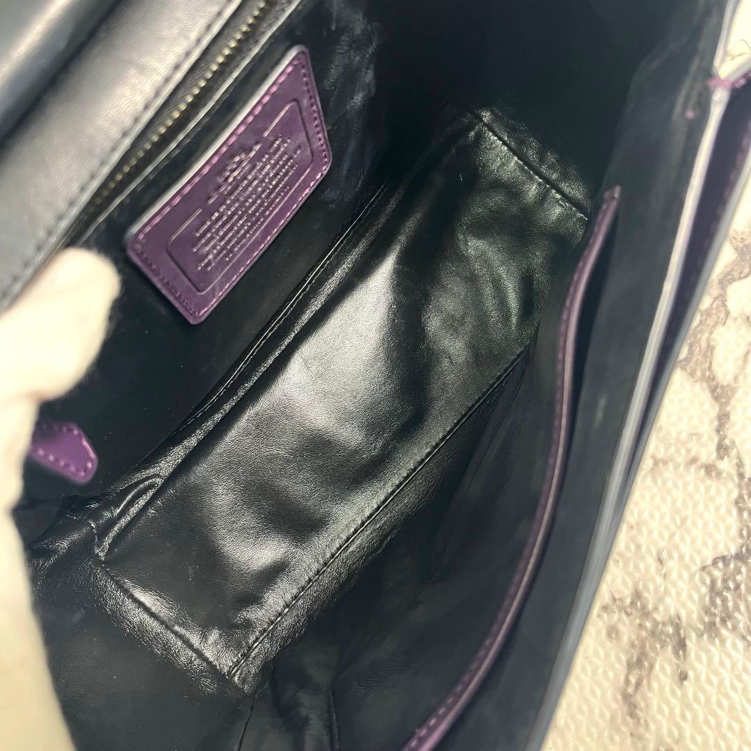 コーチ ハンドバッグ ティーローズ　ターンロック　レザー