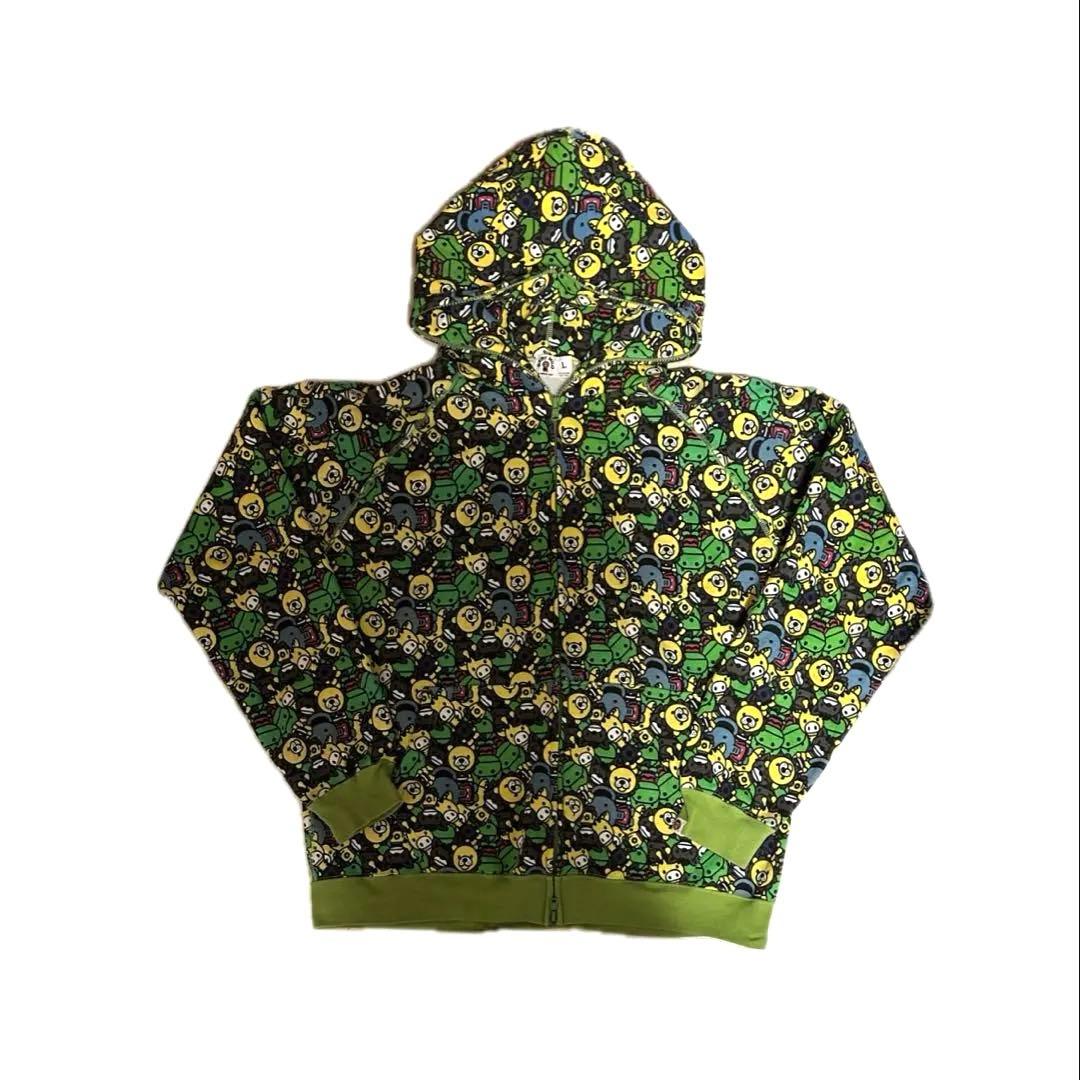 A BATHING APE マイロ 総柄 パーカー　baby milo