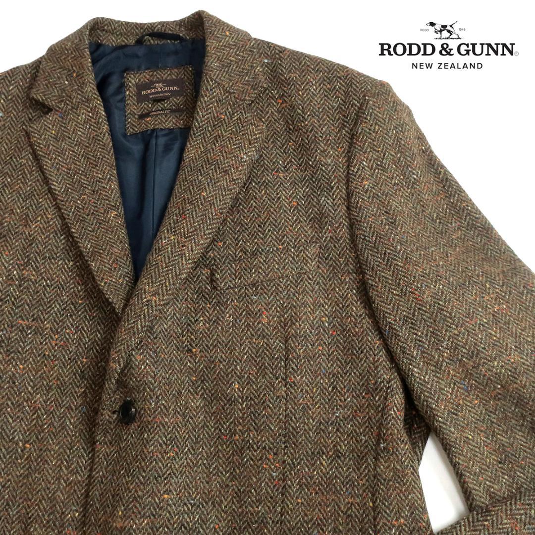 RODD&GUNN ウール100％ヘリンボーンツイード 2Bテーラードジャケット