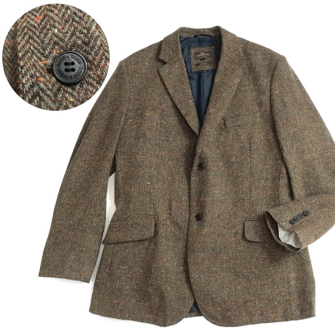RODD&GUNN ウール100％ヘリンボーンツイード 2Bテーラードジャケット