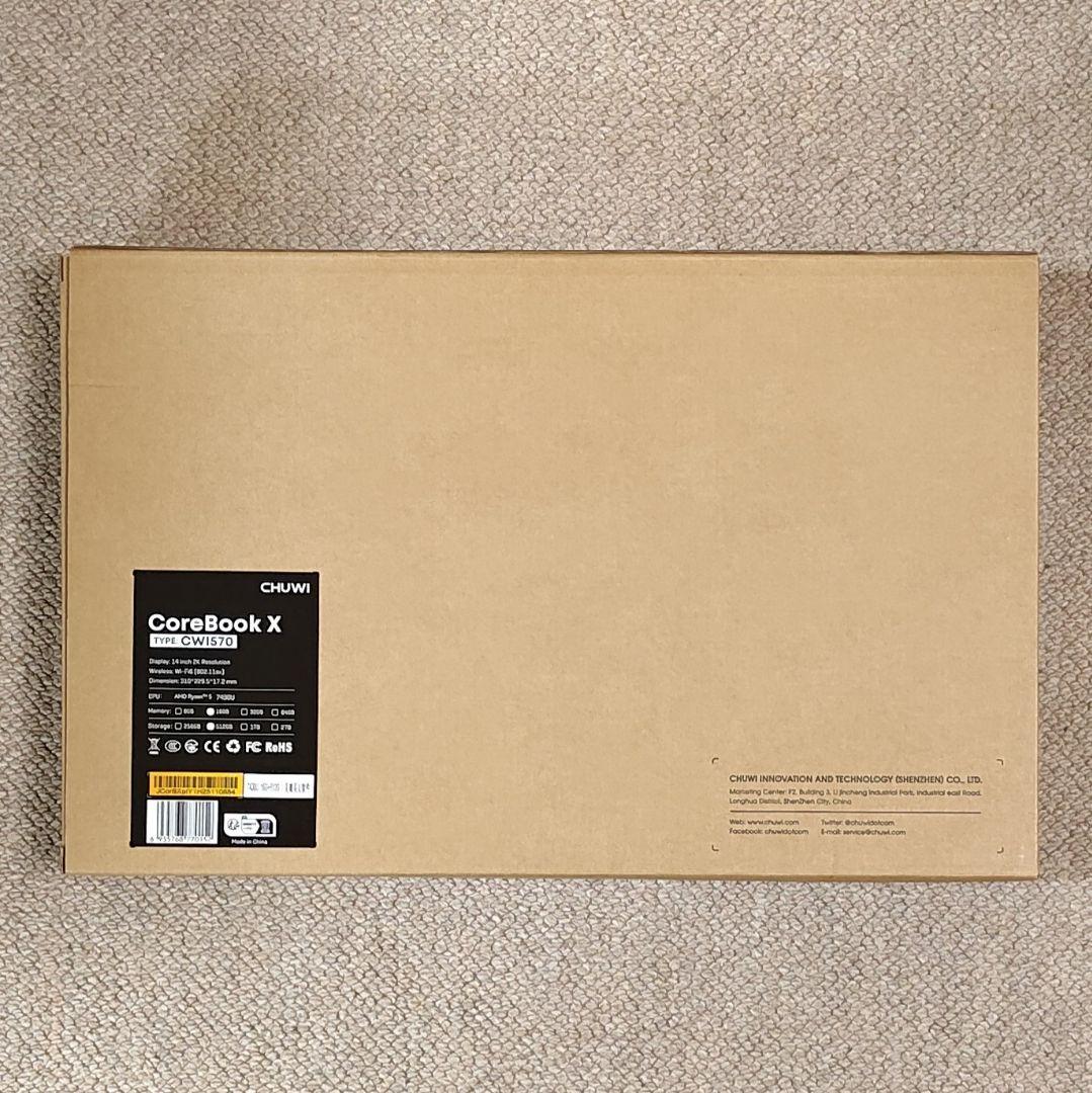 Windowsノート本体 CHUWI CoreBook X Ryzen 5 7430U 16+512GB