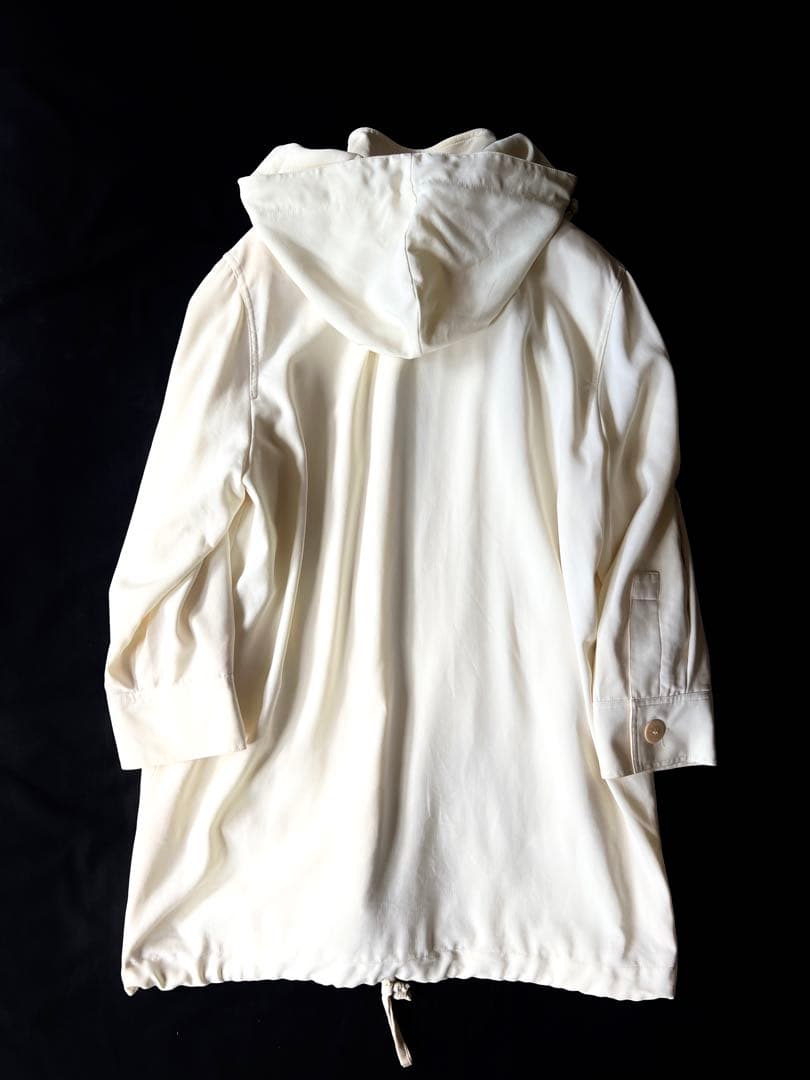 90s CELINE フーデッドコート ホワイト ヴィンテージ