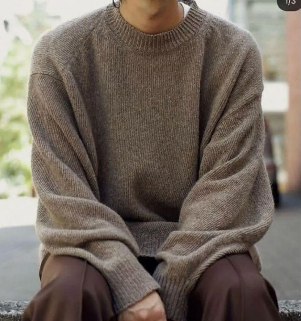 COMOLI 20awカシミヤクルーネックニット 希少サイズ1