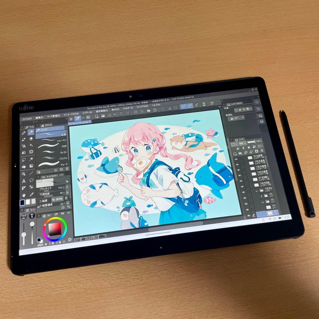 ◇富士通 ワコム i3 大画面13.3型 筆圧4,096段階 お絵描きタブレット