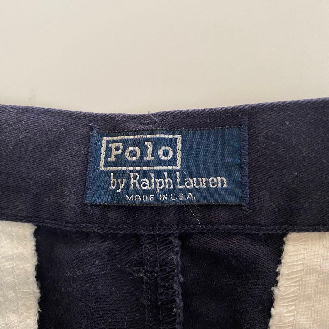 USA製 ポロラルフローレン 紺 ポロチノ 初期型 アンドリュー ツータック