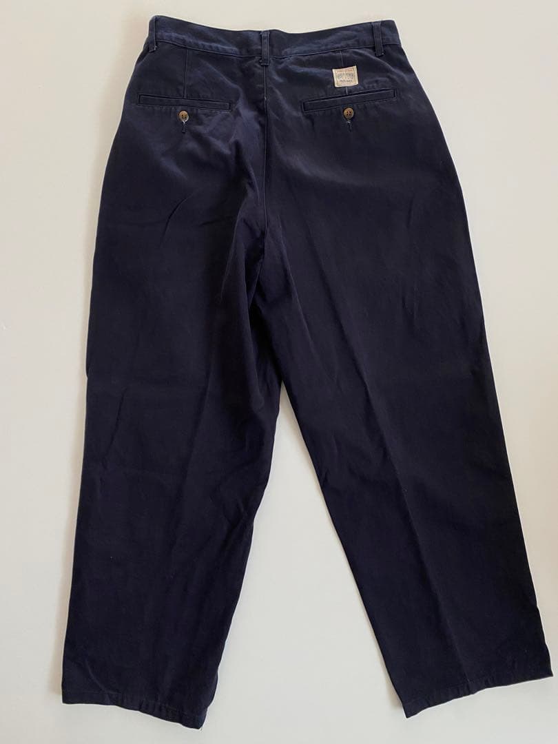 USA製 ポロラルフローレン 紺 ポロチノ 初期型 アンドリュー ツータック