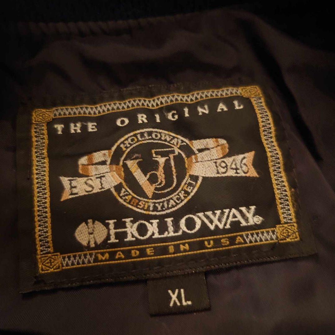 HOLLOWAY ホロウェイ スタジャン ネイビー USA製 XL 4866