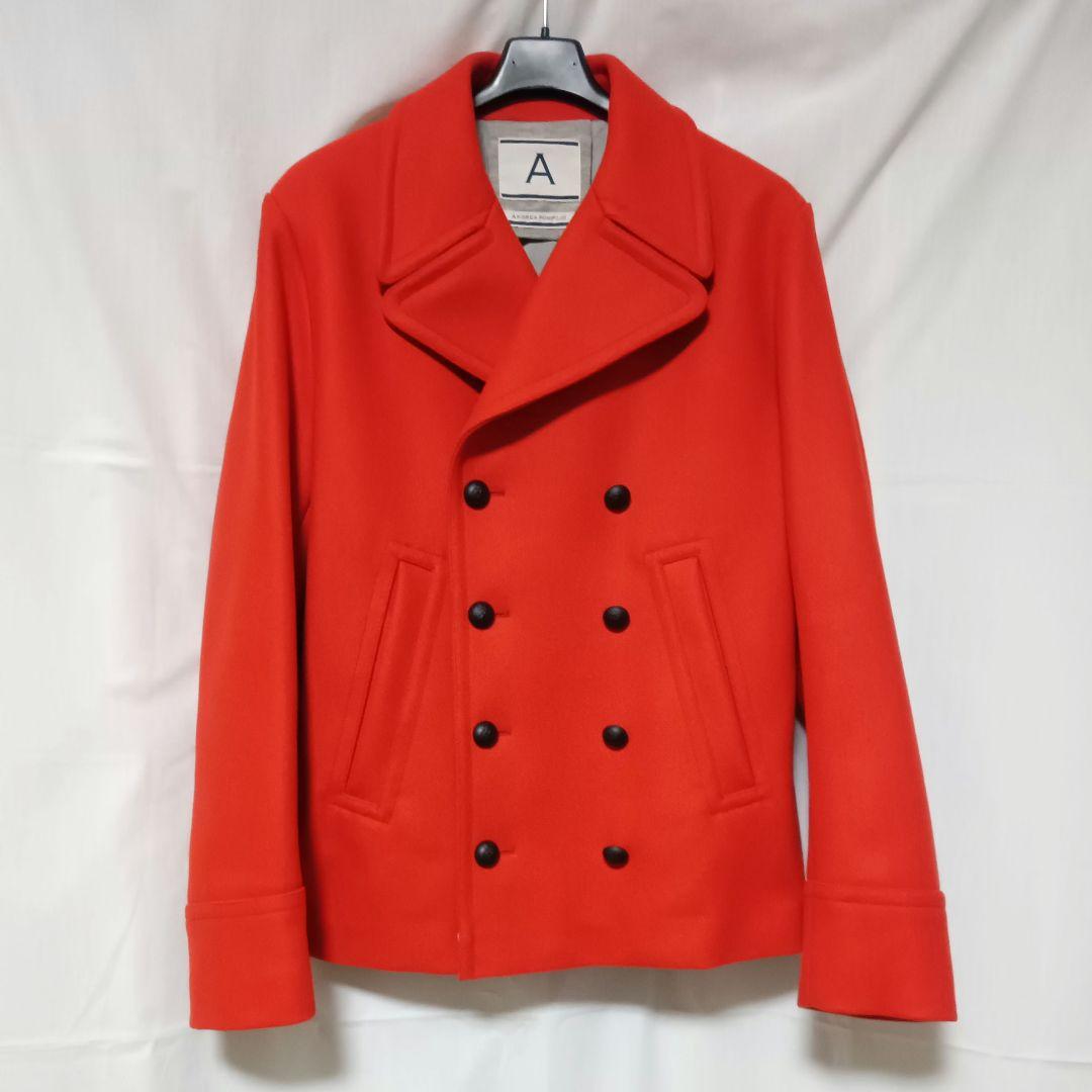 未使用保管品 ANDREA POMILIO ショートピーコート オレンジ 48