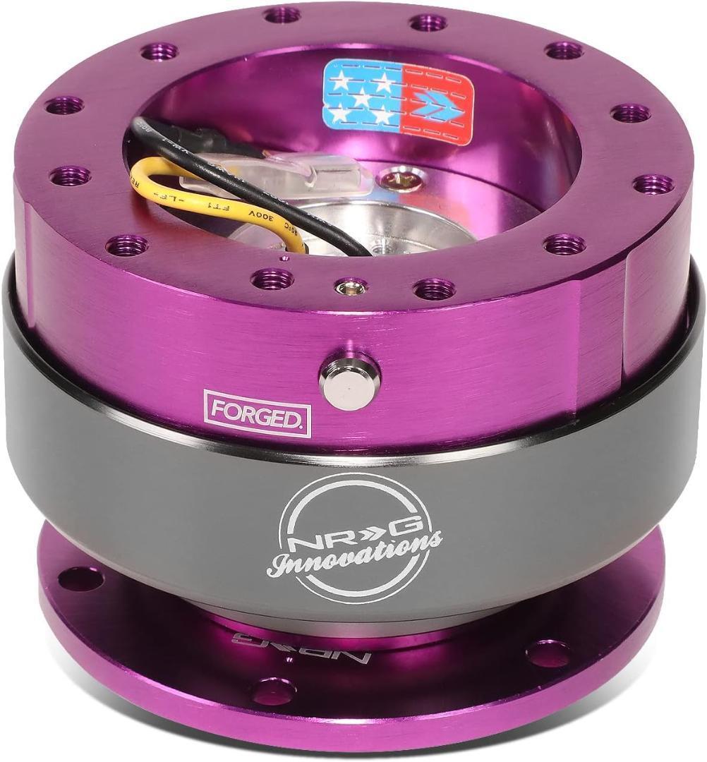 NRG クイックリリース 紫 SRK-200PP-TI チタン ステアリング