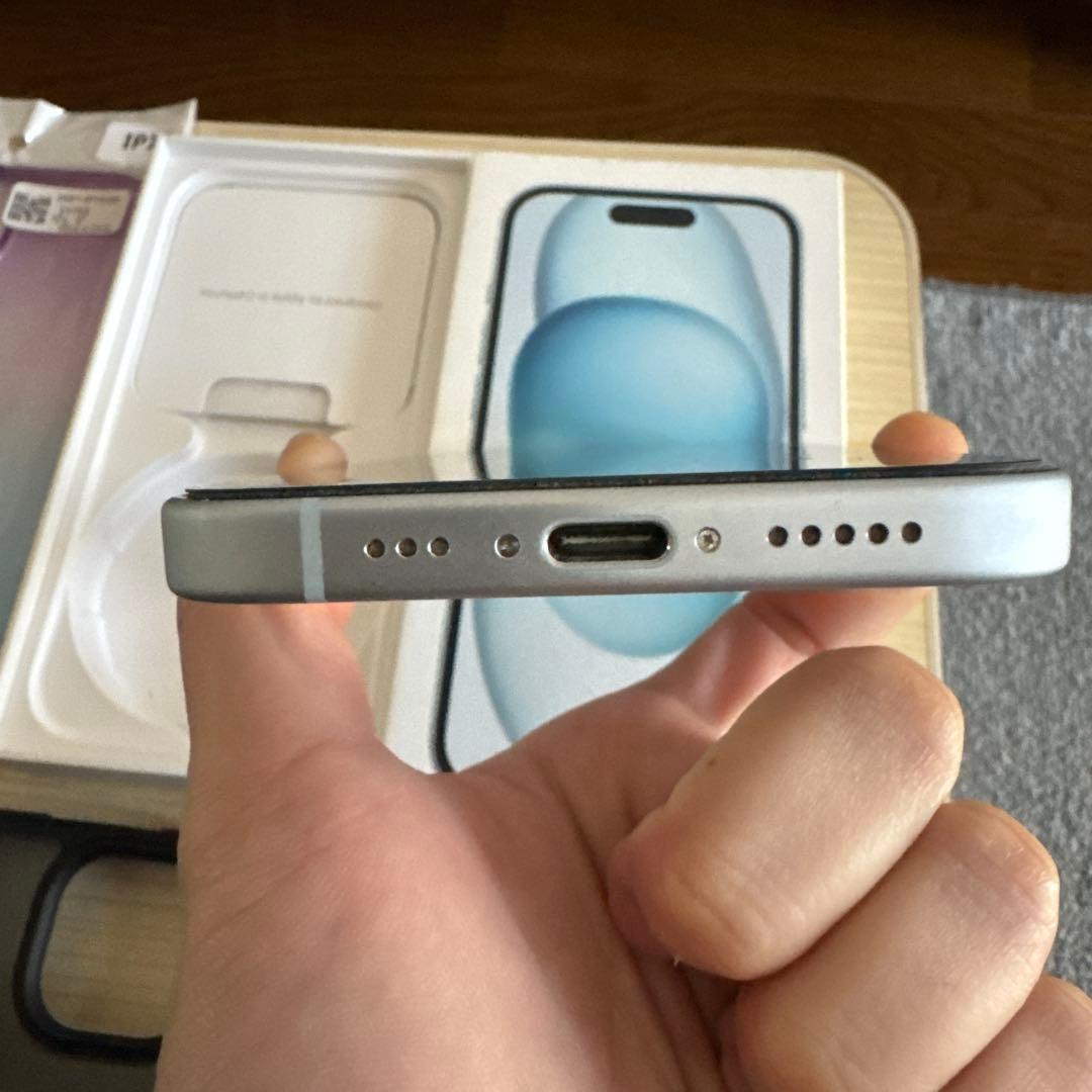 Iphone 15 128GB ブルー おまけ充実 バッテリー85％