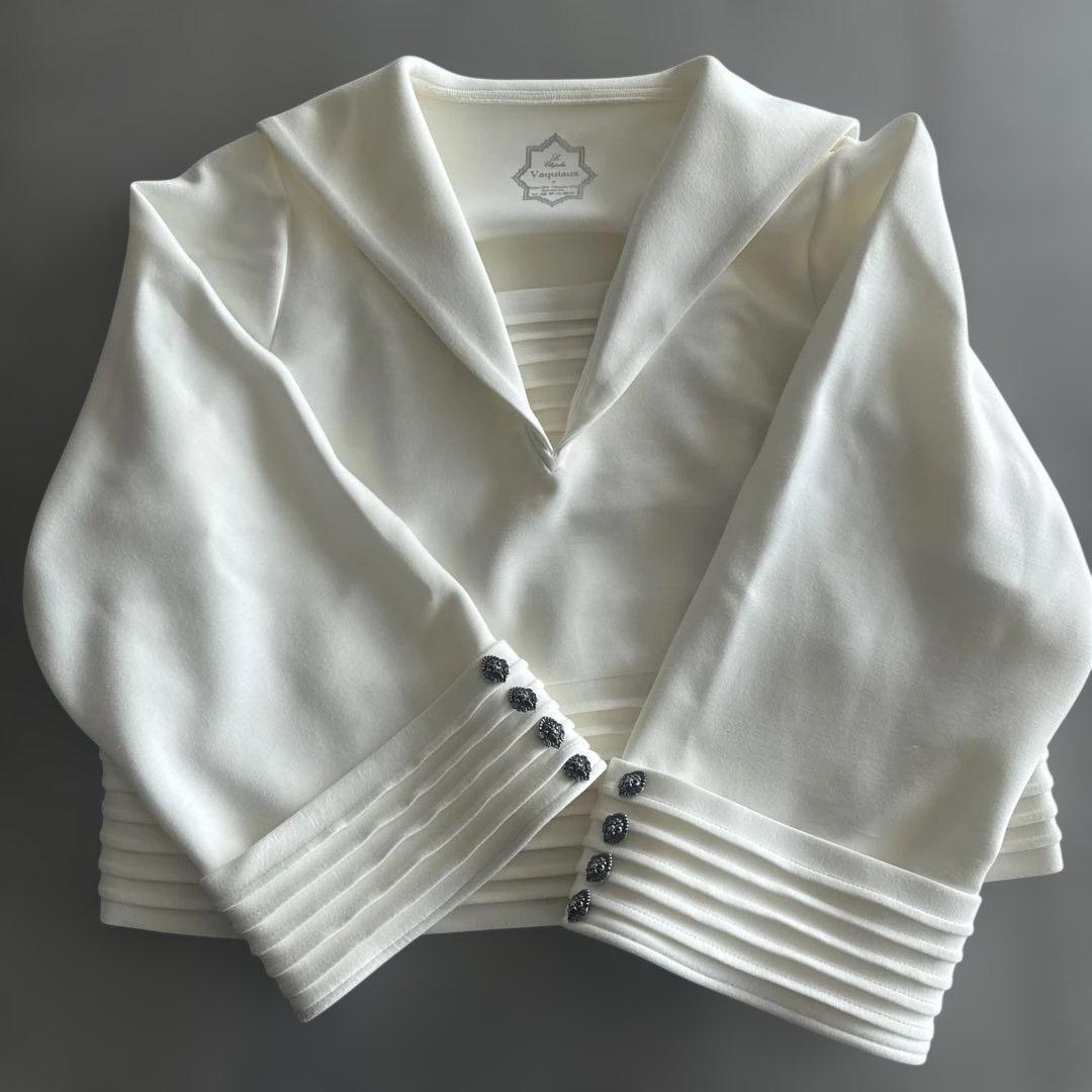 ヴァクトーVaqutauxフライトジャージ セーラーカットソー　ミルク