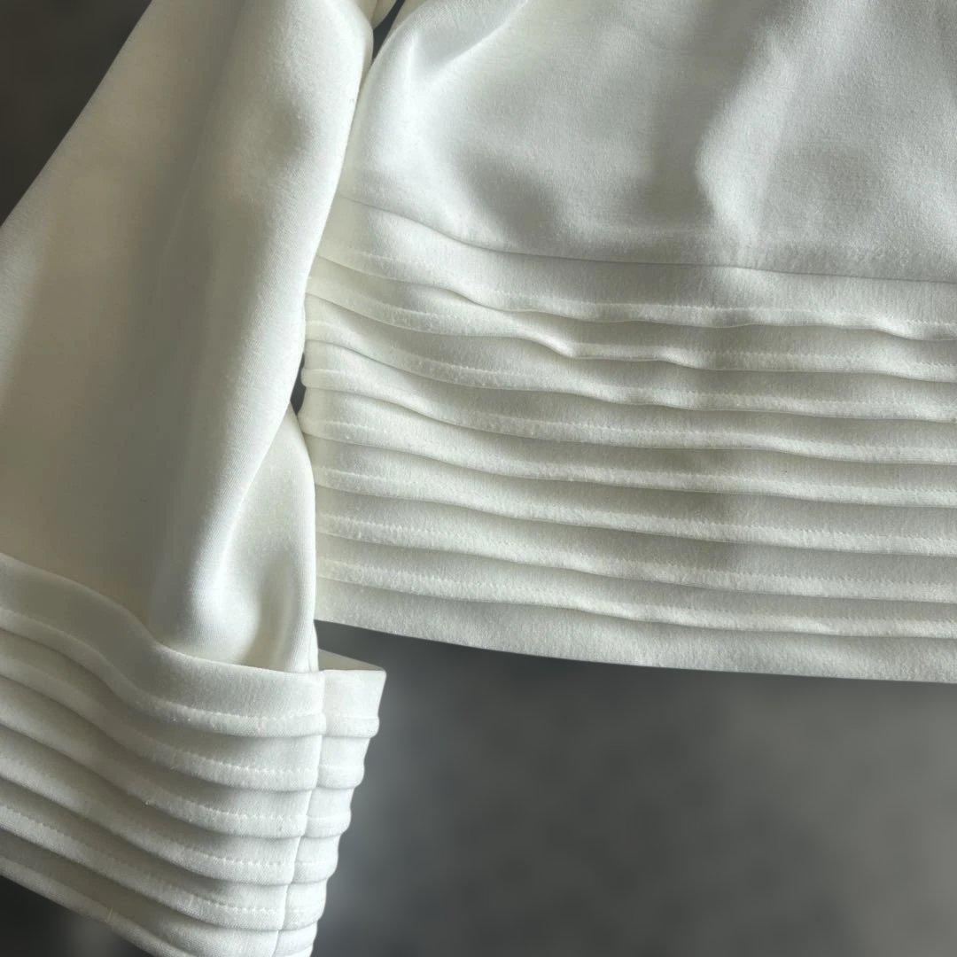 ヴァクトーVaqutauxフライトジャージ セーラーカットソー　ミルク