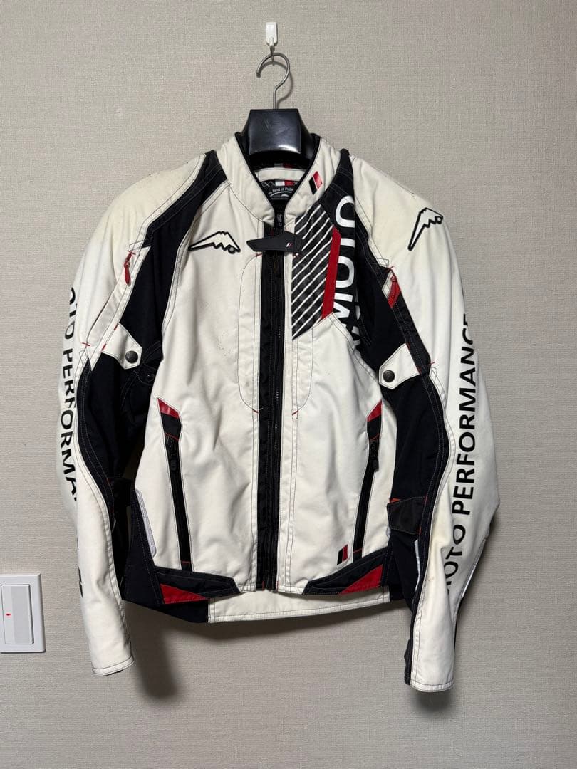 あ*♡様 クシタニ、バイカー用ジャケット ホワイト/ブラック　サイズM