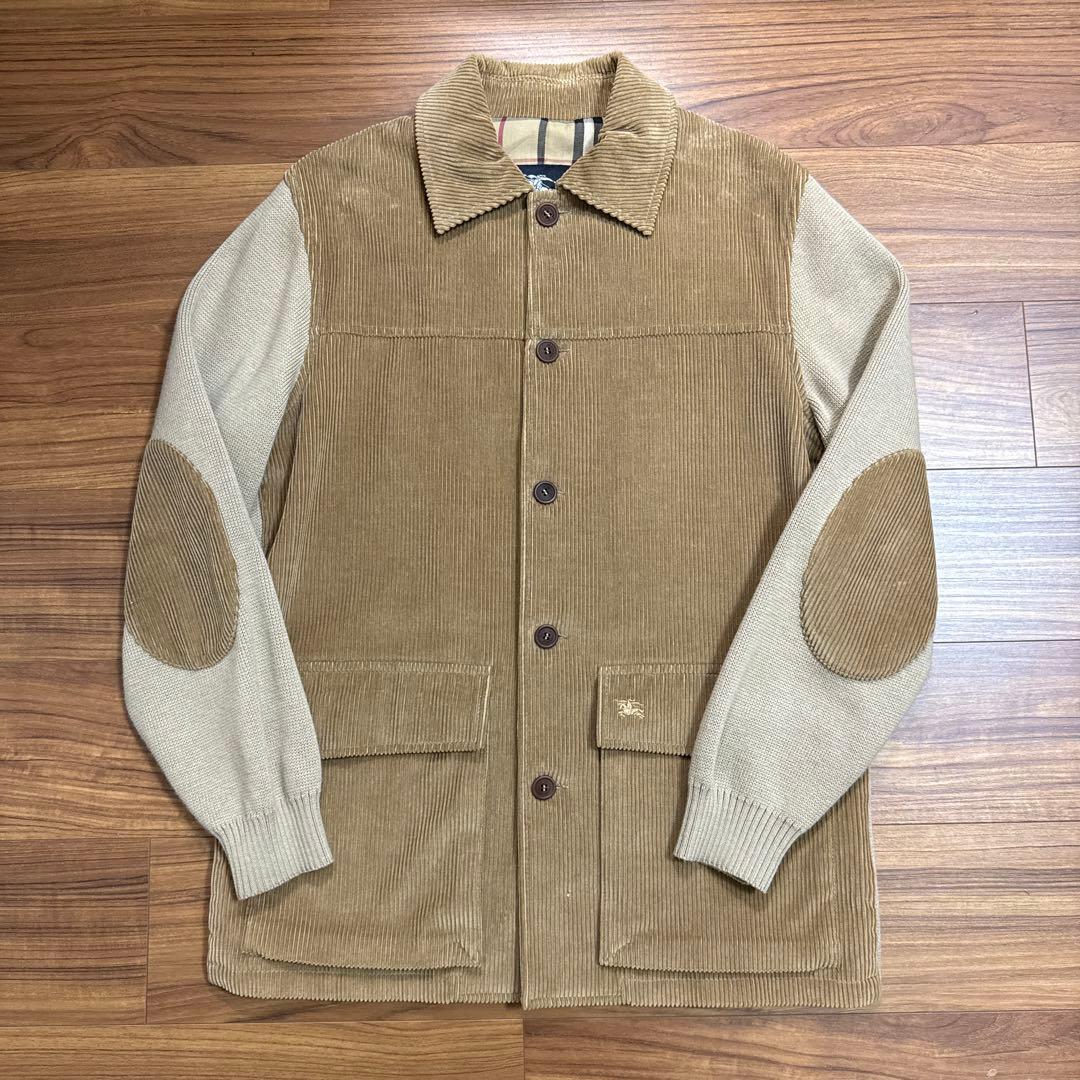 BURBERRY LONDON スペイン製コーデュロイニットジャケット
