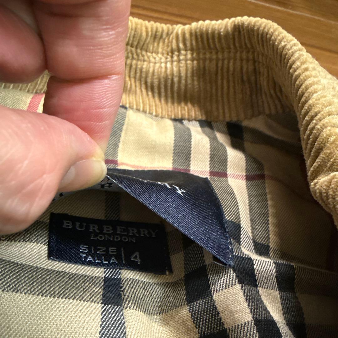 BURBERRY LONDON スペイン製コーデュロイニットジャケット