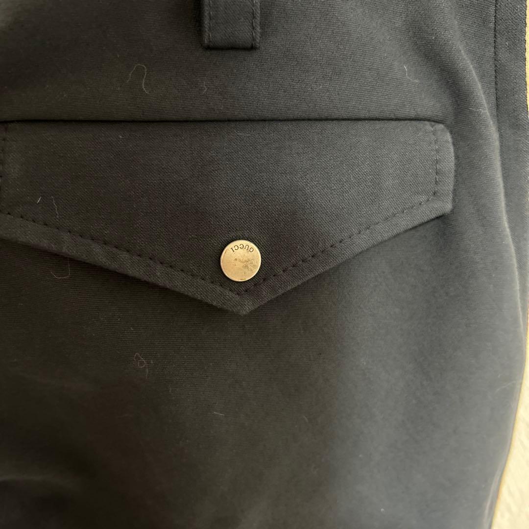 GUCCI グッチ ミケーレ サイドラインギャバジンパンツ　50