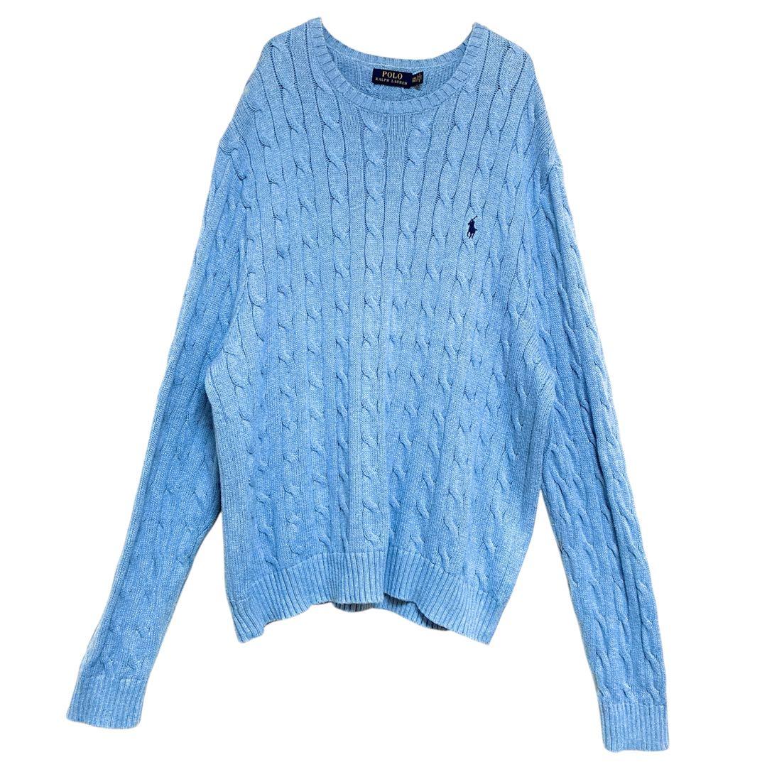 ✨極美品✨2XL✨ポロバイラルフローレン　ケーブルニット編み　ビッグセーター