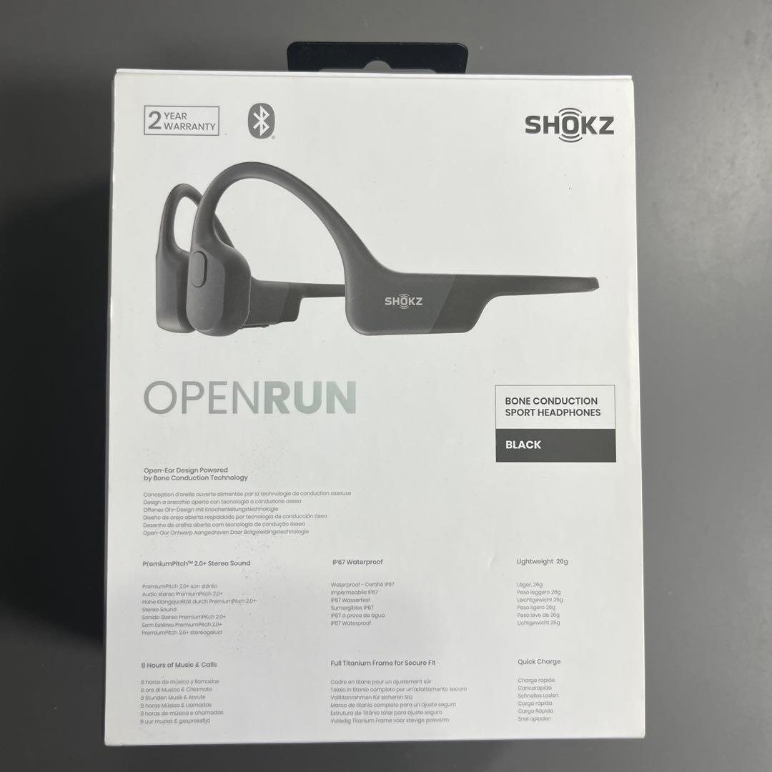SHOKZ OPENRUN 骨伝導イヤホン ブラック 早いものがち