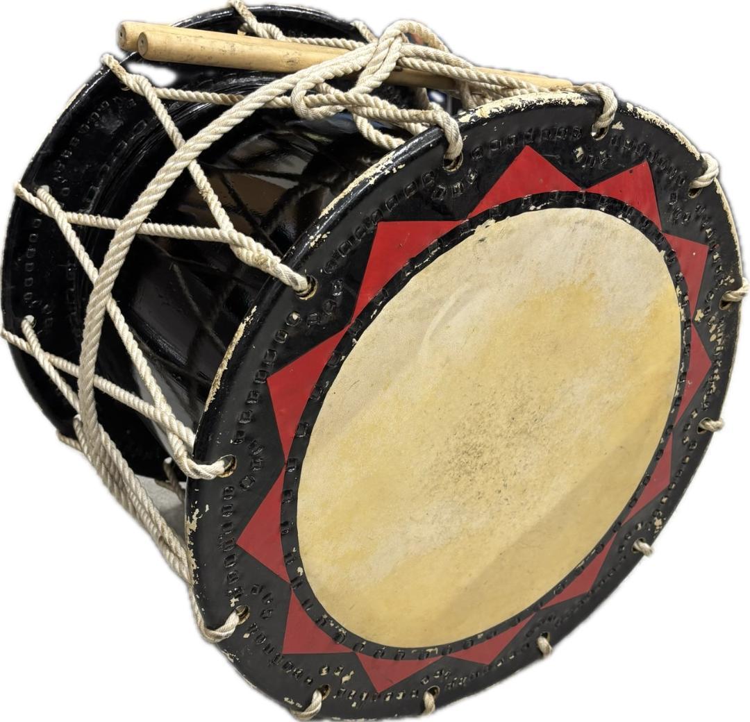 盛岡 さんさ太鼓 一尺五寸 1尺5寸 直径 約46cm バチ付き