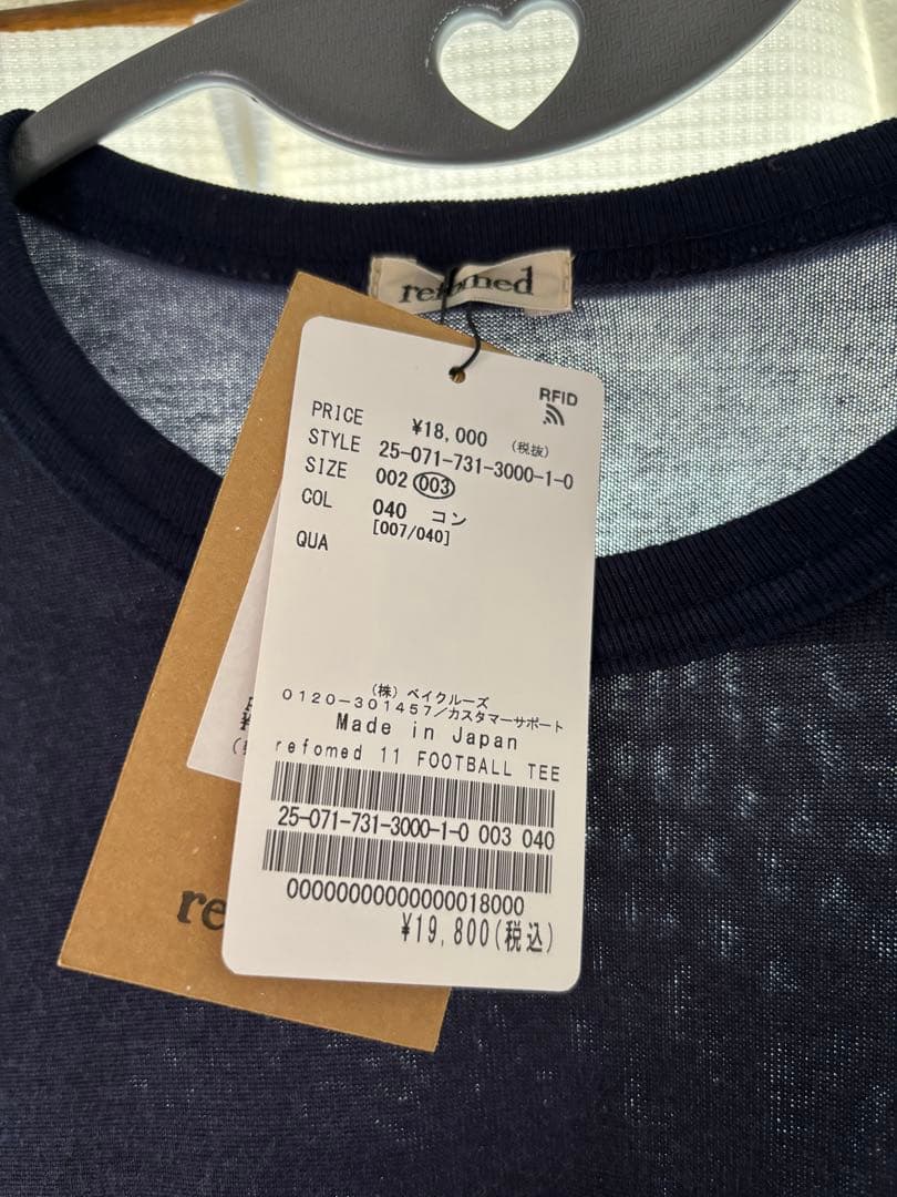 refomed 11 FOOTBALL TEE ネイビー L