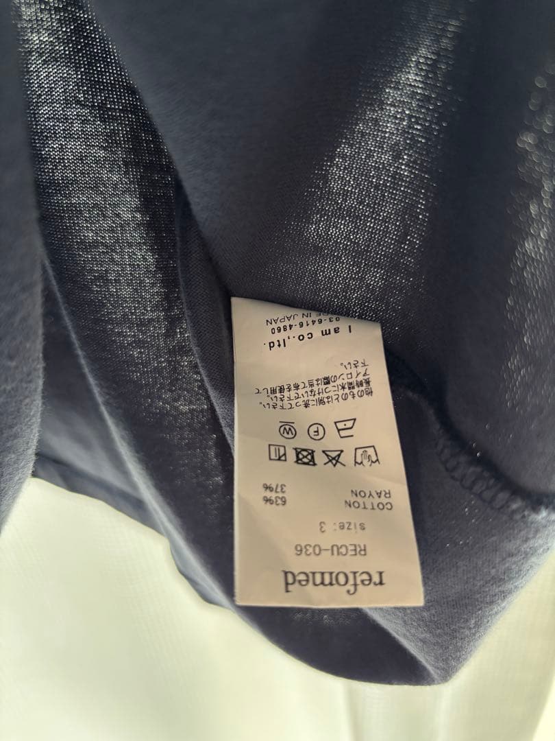 refomed 11 FOOTBALL TEE ネイビー L