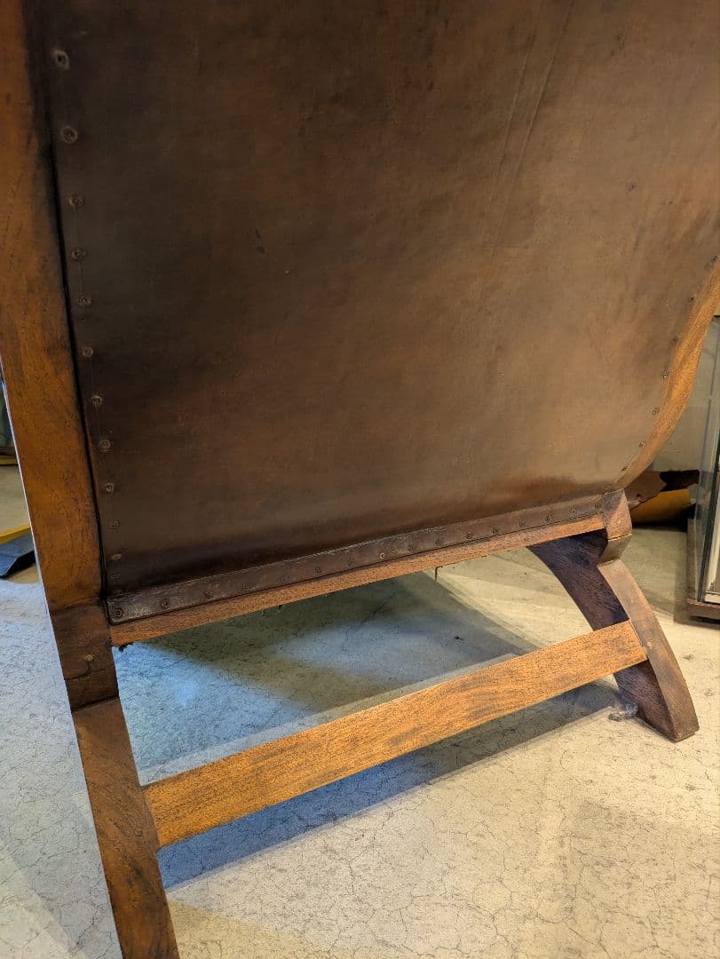 アジアン家具 本革ラウンジチェアー リラックス ヴィンテージ アンティーク