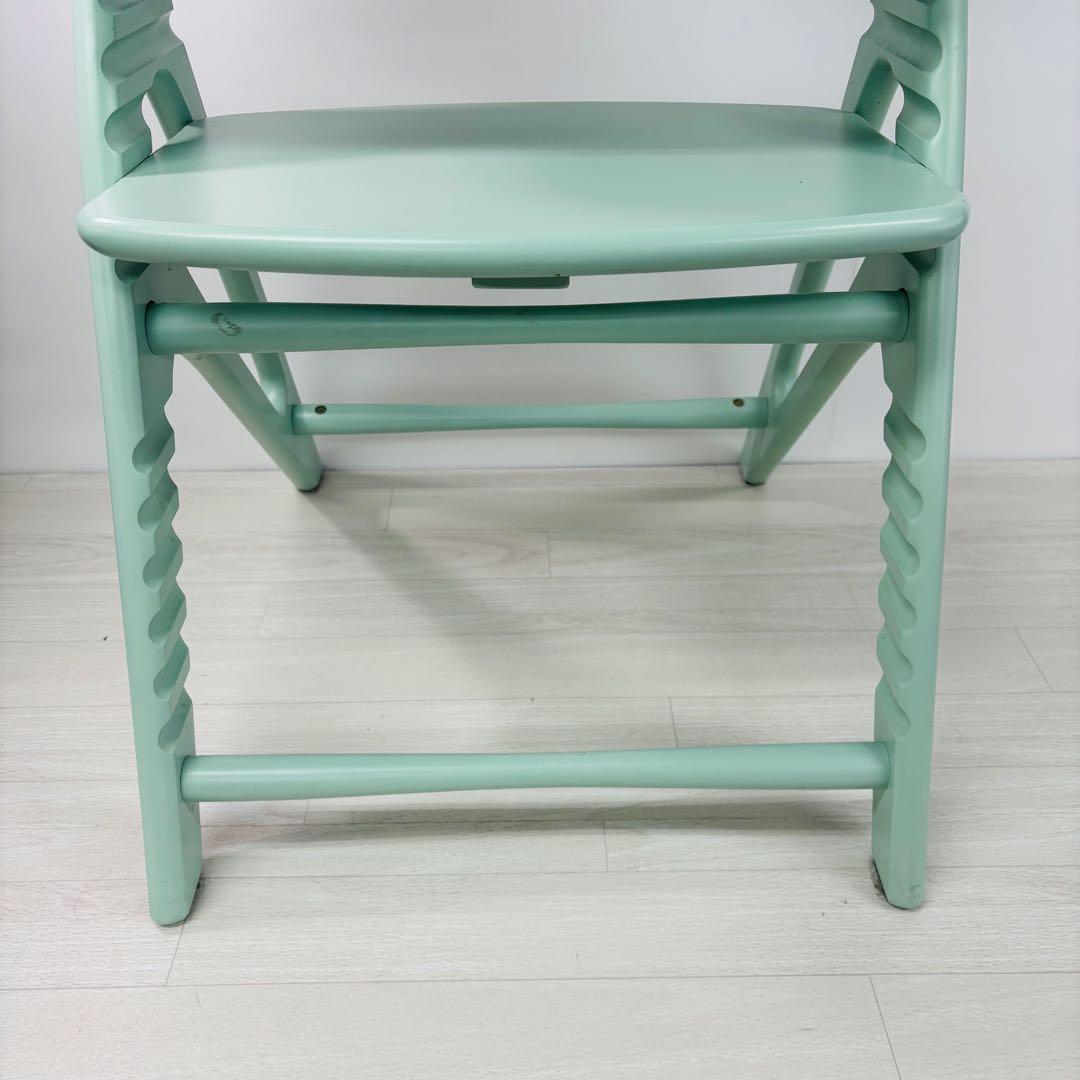 【良品】大和屋 アップルチェア ベビーチェア テーブル　ガード付 ハーブグリーン