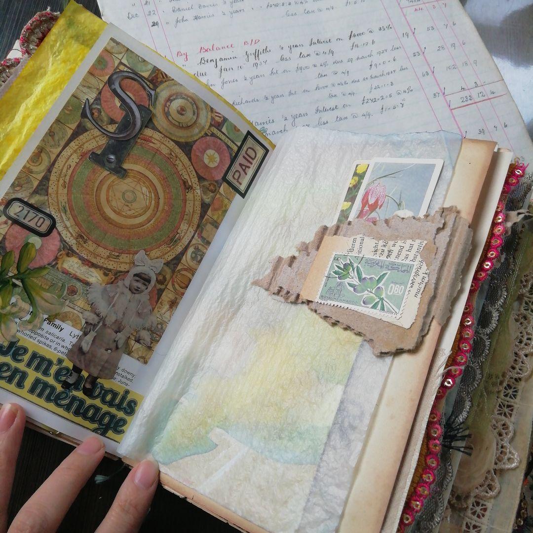 分厚ーーいジャンクジャーナル♡雑記帳　ヴィンテージ　植物　ブロカント