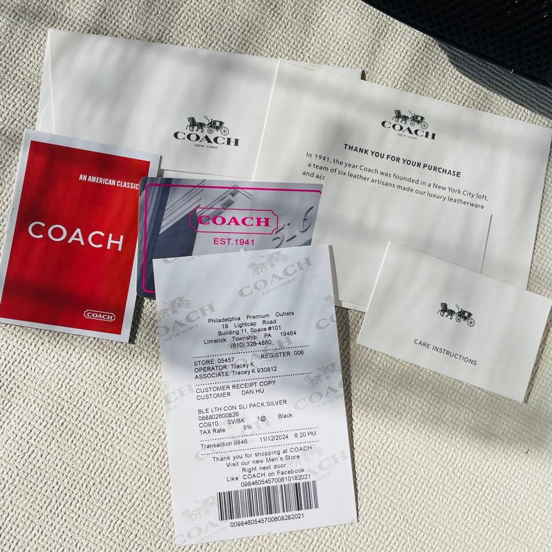 タグちぎれ 新品 COACH イーサン パック・シグネチャー CO910