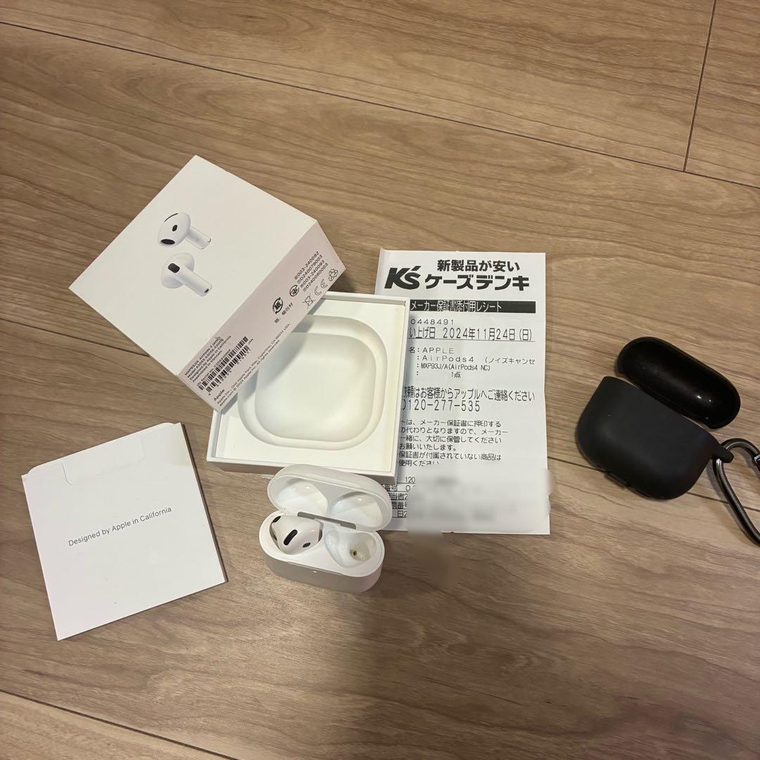 Apple AirPods 第4世代 ケース 左耳 ノイズキャンセリング機能搭載