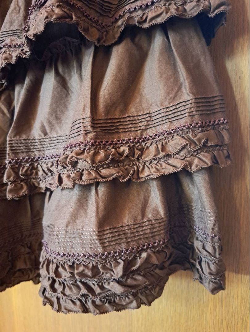 ピンクハウス　フリルパンツ　焦茶色
