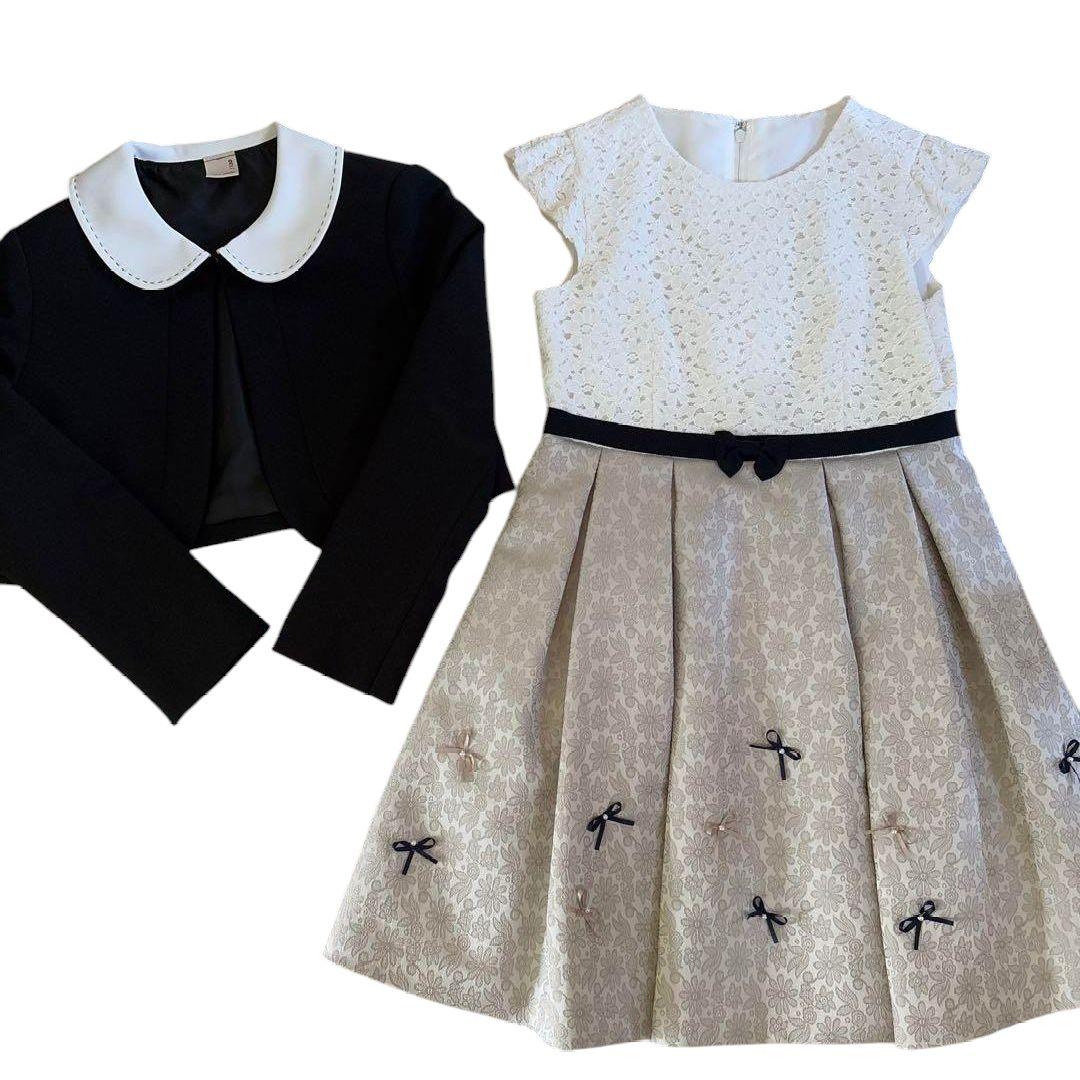 【110】プティマイン 女の子 フォーマル セットアップ 入学式 リボン 人気