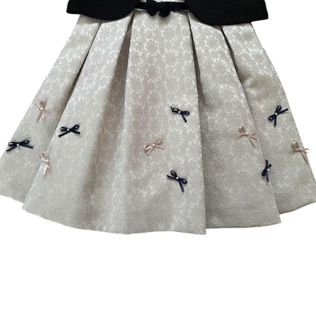 【110】プティマイン 女の子 フォーマル セットアップ 入学式 リボン 人気