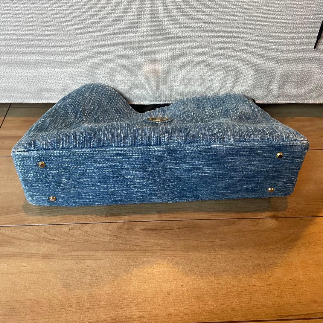 極美品　アタオ　エルヴィ　ハンドバッグ　ショルダーバッグ　デニム