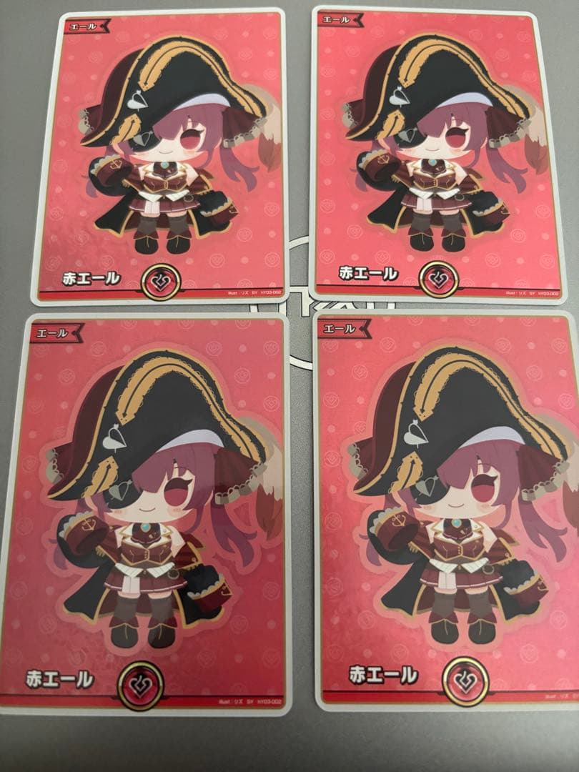 赤エール 宝鐘マリン 4枚セット ホロカ