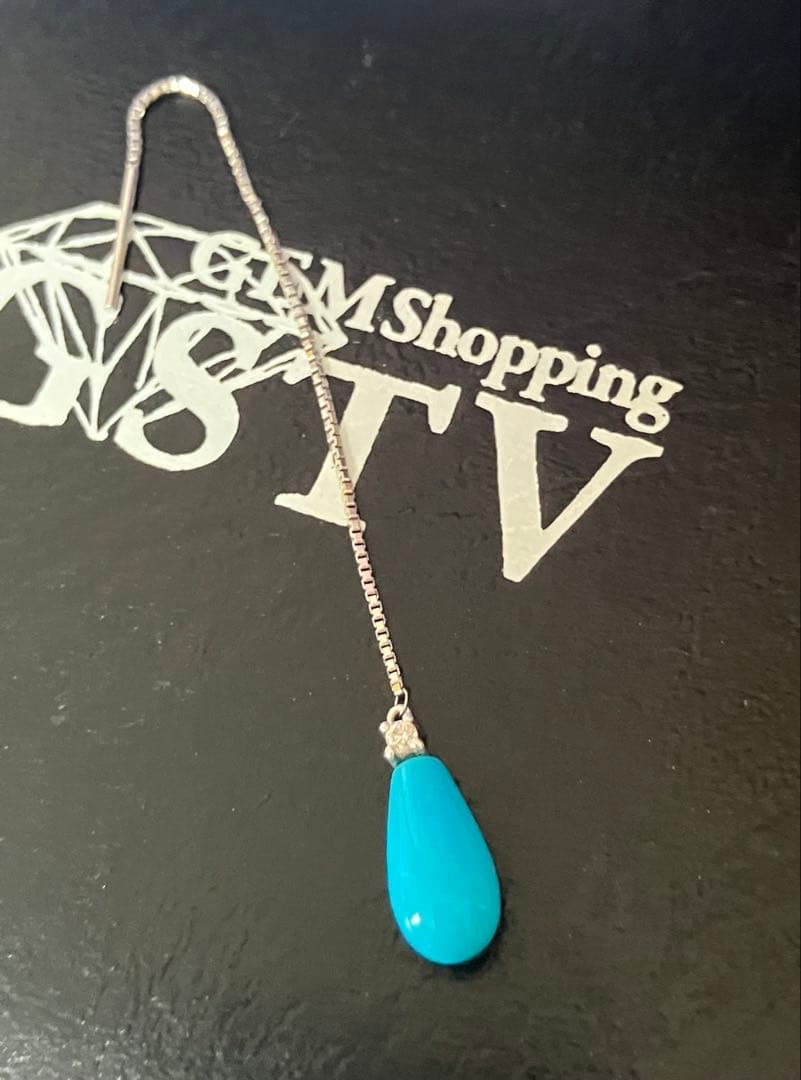 GSTV スリーピングビューティーターコイズ、ダイヤ　ピアス♡ 片方