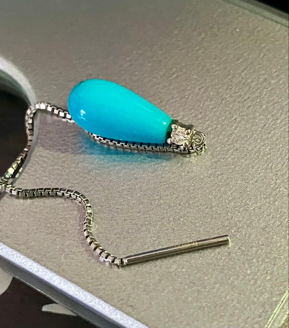 GSTV スリーピングビューティーターコイズ、ダイヤ　ピアス♡ 片方