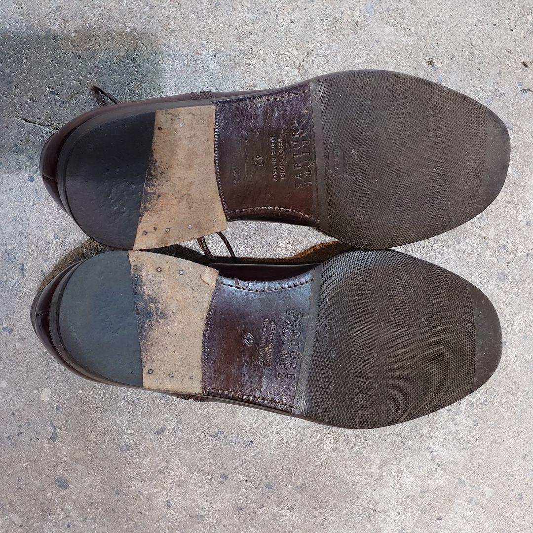 美品SARTORE　サルトル　レザーシューズ　ドレスシューズ　42　イタリア製