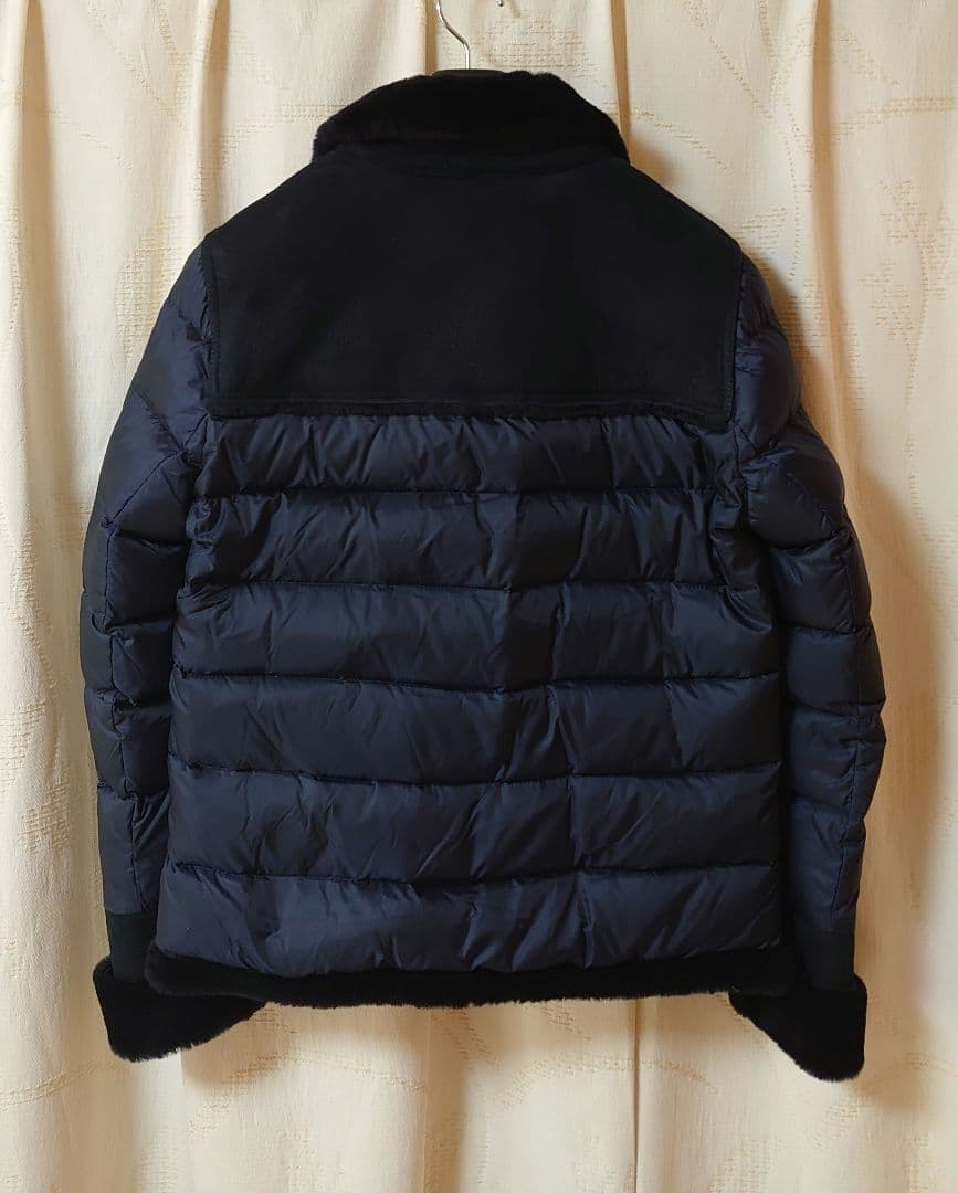 エンメティ 46 М VLADIMIR ムートン ダウン ジャケット 紺