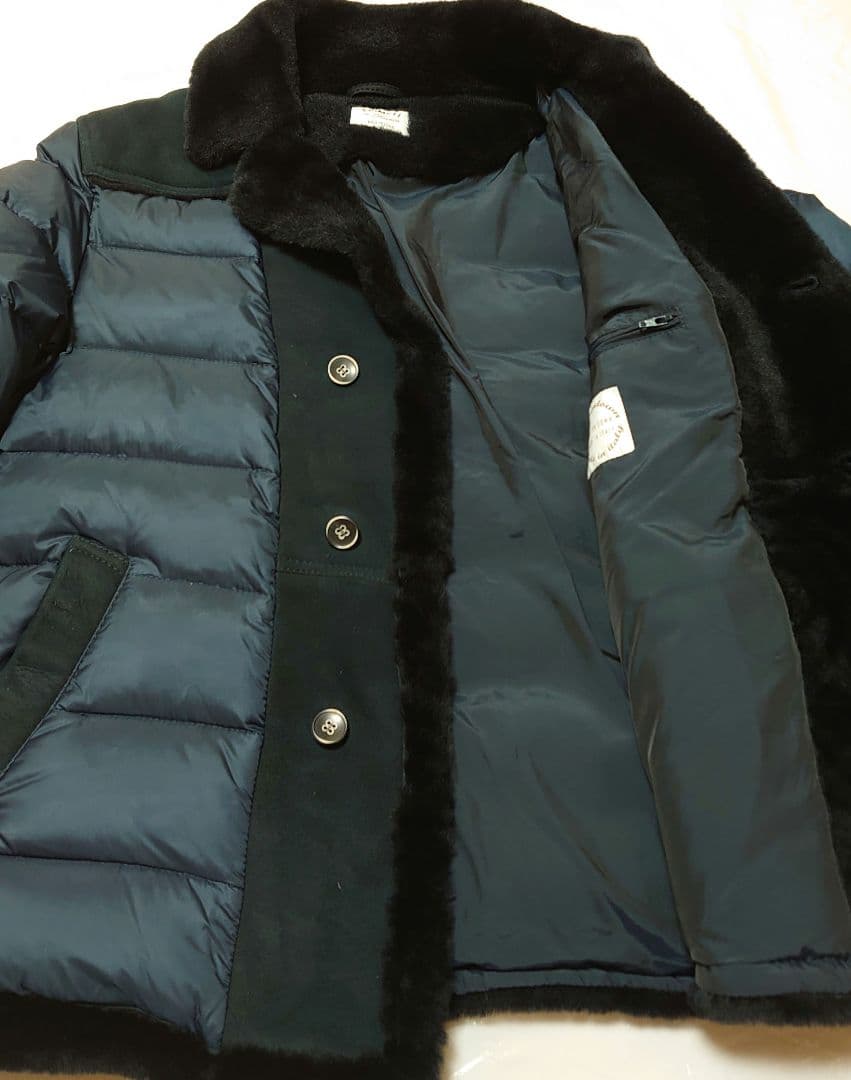 エンメティ 46 М VLADIMIR ムートン ダウン ジャケット 紺