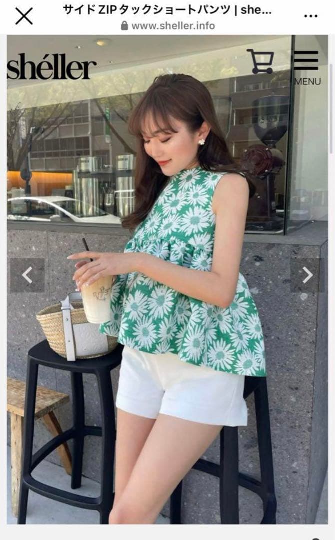 sheller サイドZIPタックショートパンツ