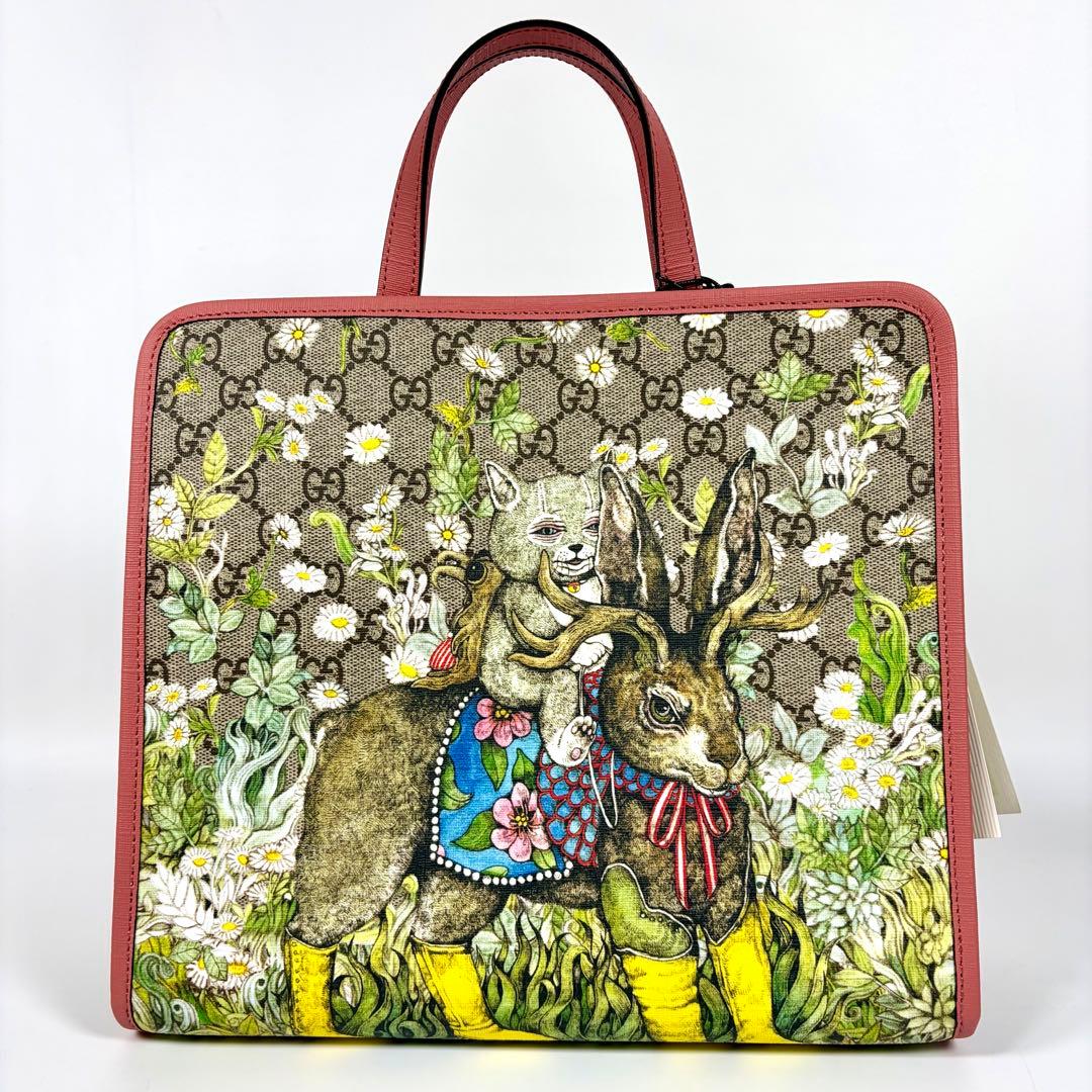 【新品未使用】袋箱付 グッチ ヒグチユウコ ハンドバッグ チルドレンズ gg