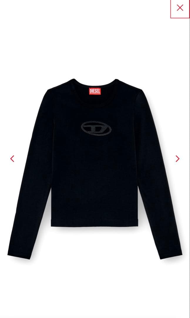 DIESEL ブラック 長袖カットソー