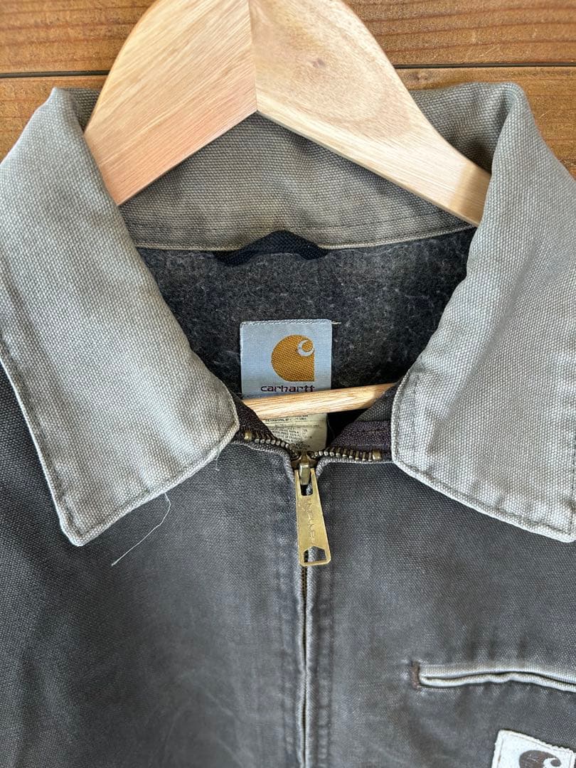 Carhartt ダークグレー カバーオール　デトロイトジャケット　ダック生地