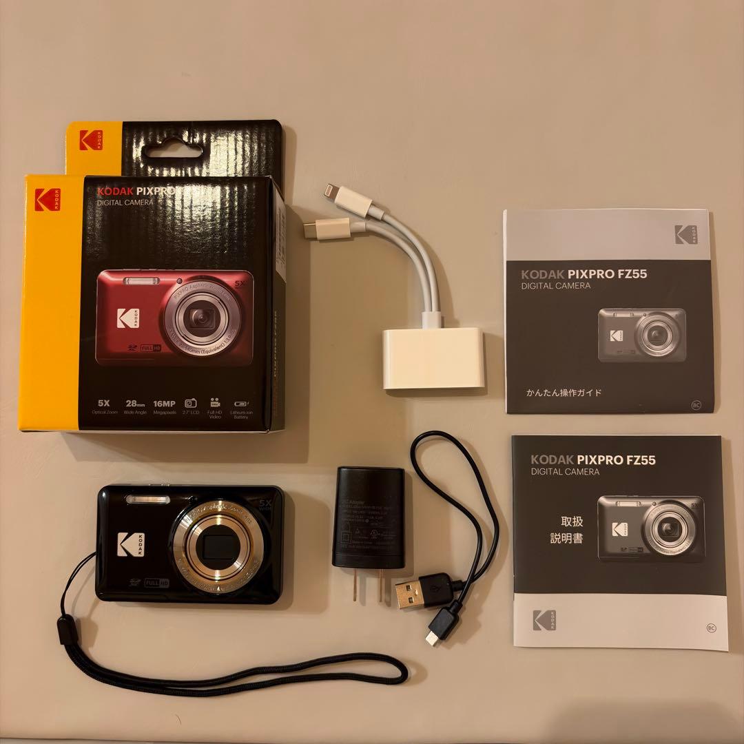 【美品】Kodak PIXPRO FZ55 ※箱/保証書/SDカードリーダー付き