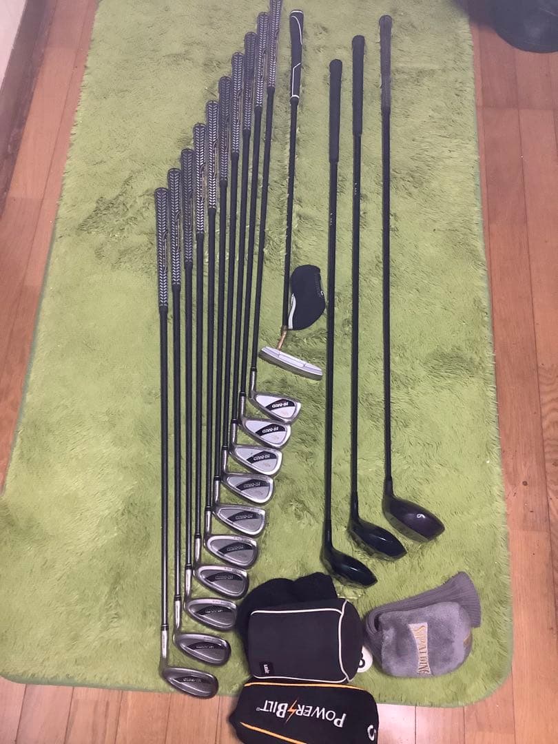 メンズ　ゴルフクラブ　フルセット　ダンロップ他14本セット　キャディバッグ付