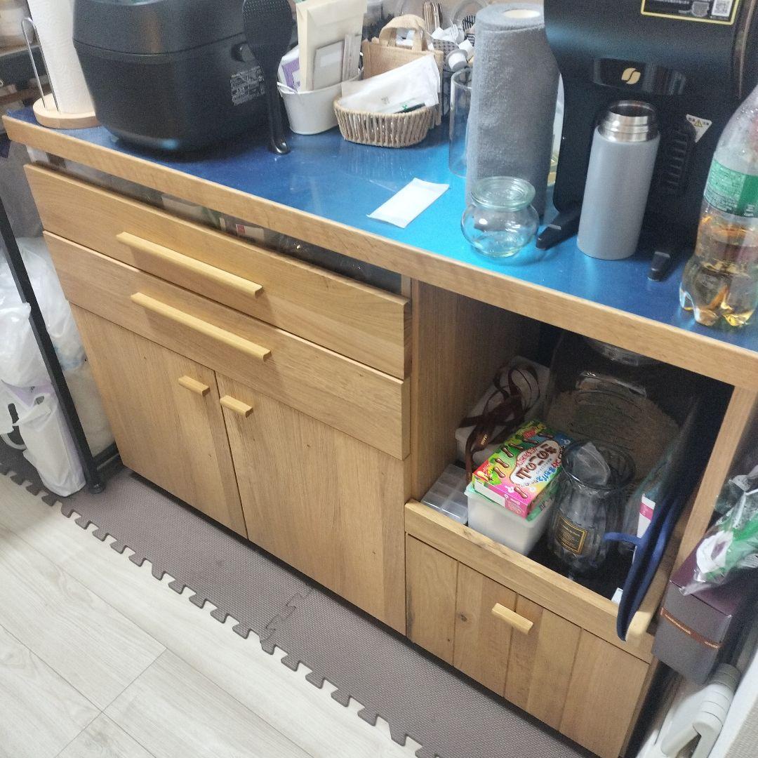 ハウタ OCTA 幅120 キッチンボード食器棚 オーク材