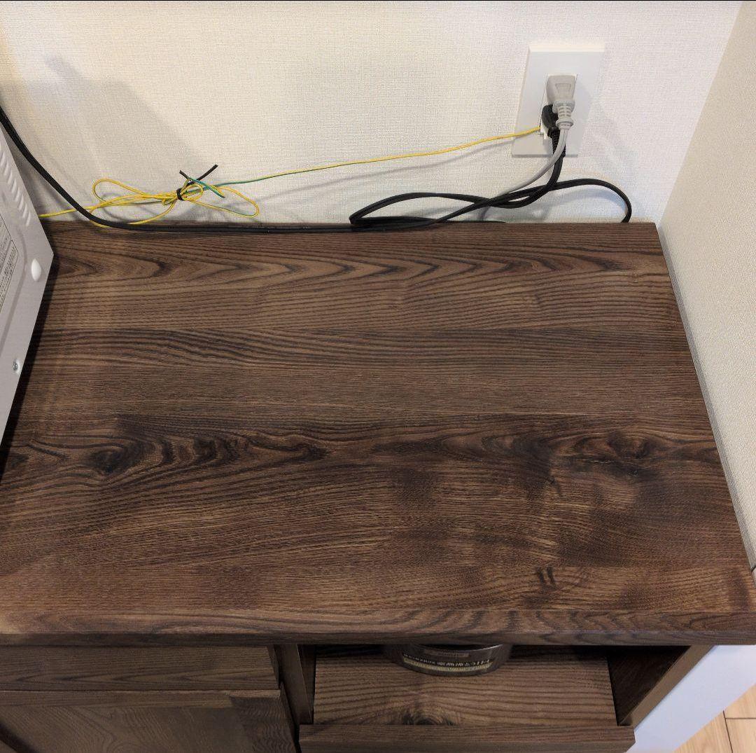 キッチンカウンター 食器棚 120cm 木製